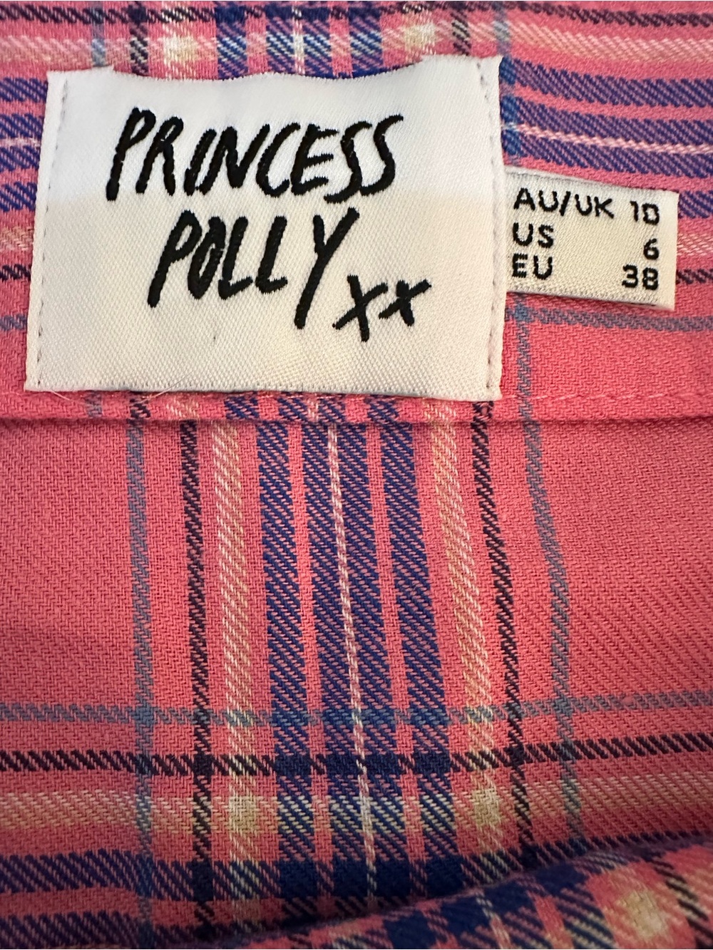 Princess Polly Pink Plaid Skirt - Picture 2 of 4